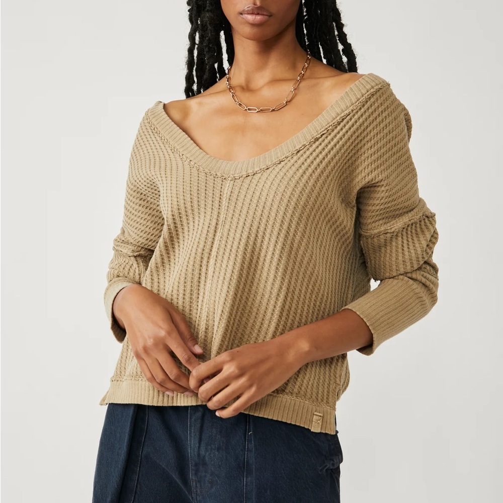 Free People We the Free New Magic Thermal Tee Golden Olive